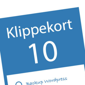 Klippekort 10 Hjælp til Wordpress hjemmeside Vi ER konsulenter