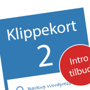 Klippekort 2 introtilbud Vi ER konsulenter - Få hjælp til WordPress hjemmeside