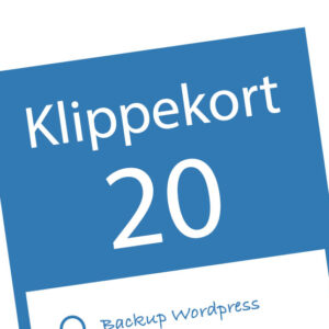 Klippekort 20 timer - Få hjælp til WordPress hjemmeside af Vi ER konsulenter