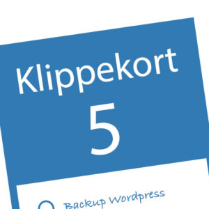 Klippekort 5 Hjælp til Wordpress hjemmeside Vi ER konsulenter